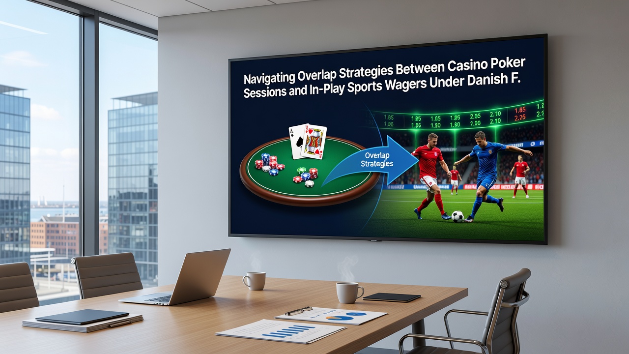 Grafik der viser tidslinje for poker-sessioner og sportsvæddemål med danske reguleringer